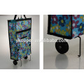 Durale beautiful folding shopping trolley bag with 2 wheels